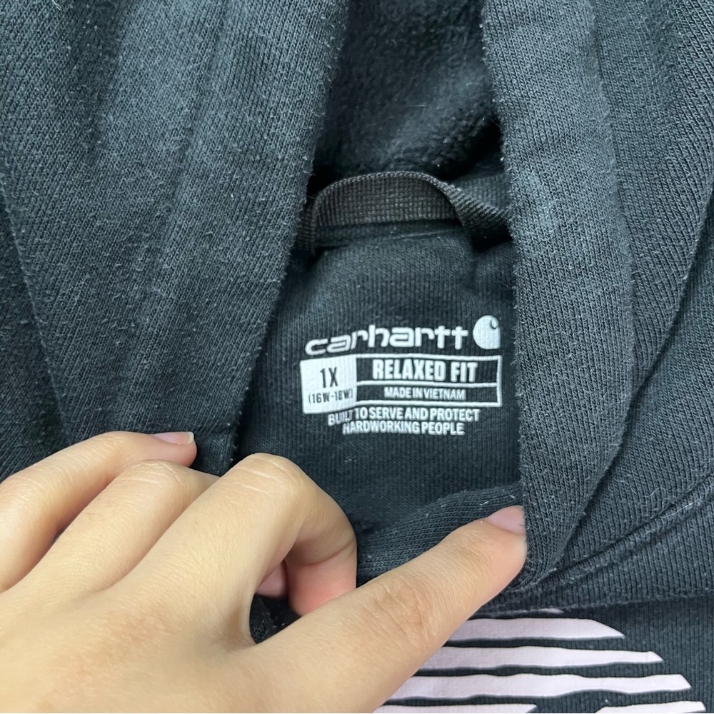 Carhartt Black Hoodie‎ with Iconic Logo - Picture 2 of 6